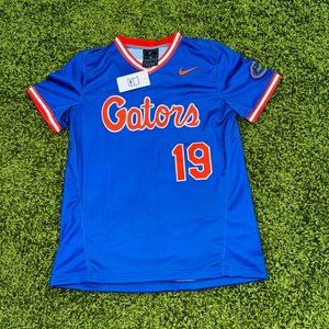 Women Nike Florida Gators Vapor V Neck Softball Jersey Sz Med (19.5x27)